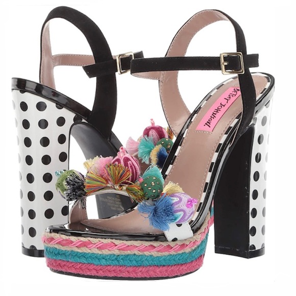 Betsey Johnson Shoes - NWT Betsy Johnson Polka Dot Tassel Heels Sz 6